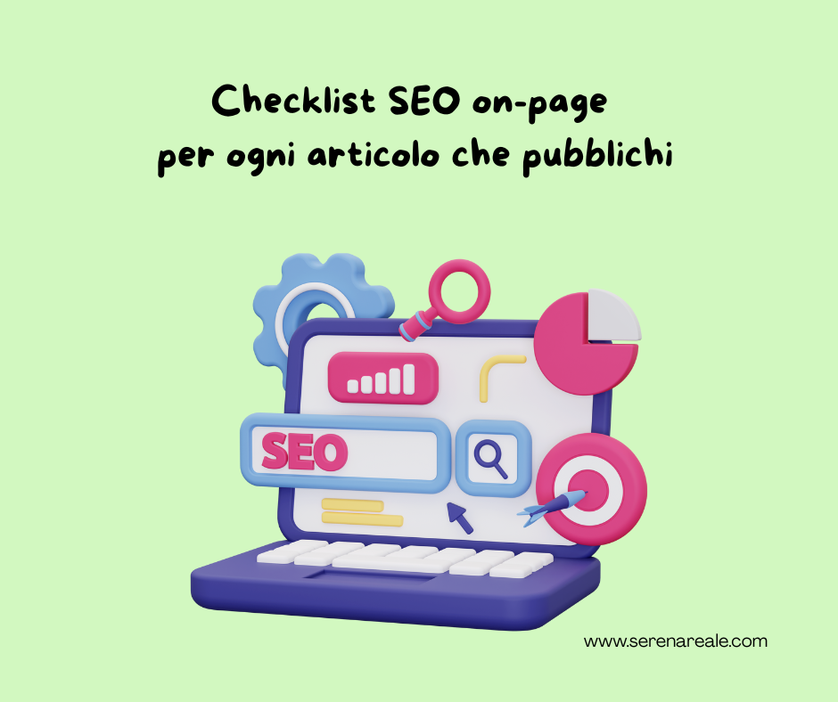 Checklist SEO on-page per ogni articolo che pubblichi